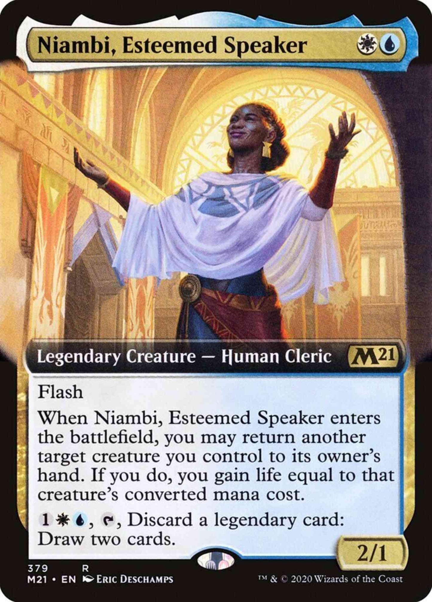 Niambi, Esteemed Speaker [379] [Extended Art] [Core Set 2021] [Non-Foil]