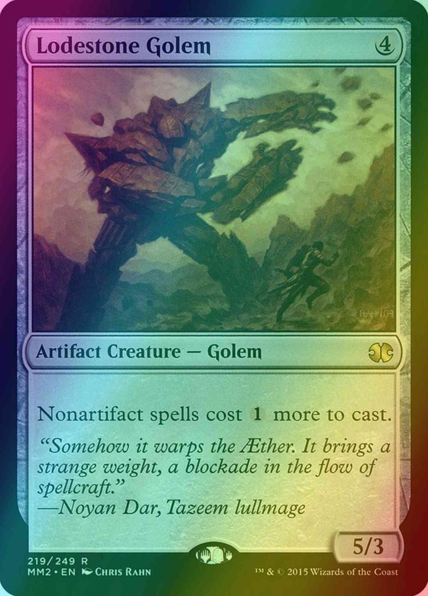 Lodestone Golem [219] [Modern Masters 2015] [Foil]