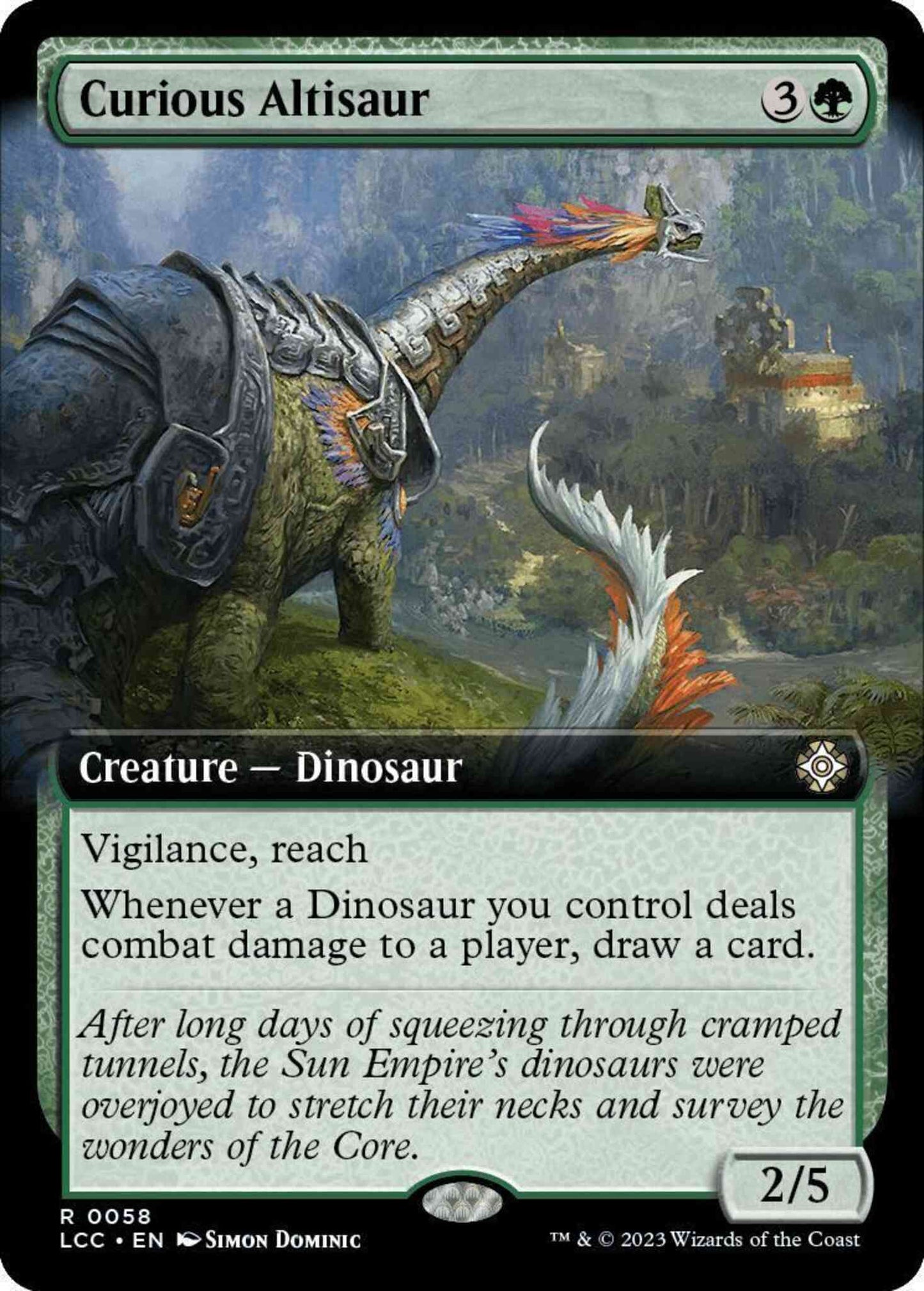 Curious Altisaur [58] [Extended Art] [The Lost Caverns of Ixalan: Commander] [Non-Foil]