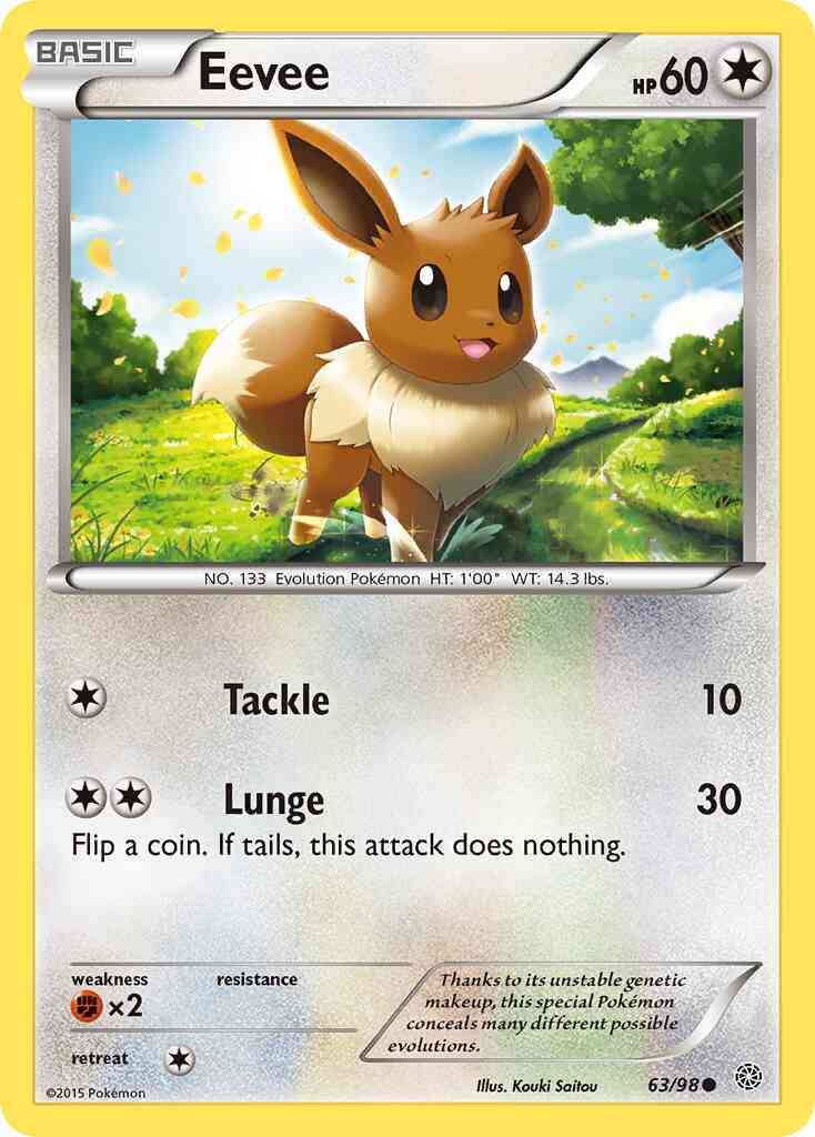 Eevee - 63/98 - Common [xy7-63] [Non-Holo]
