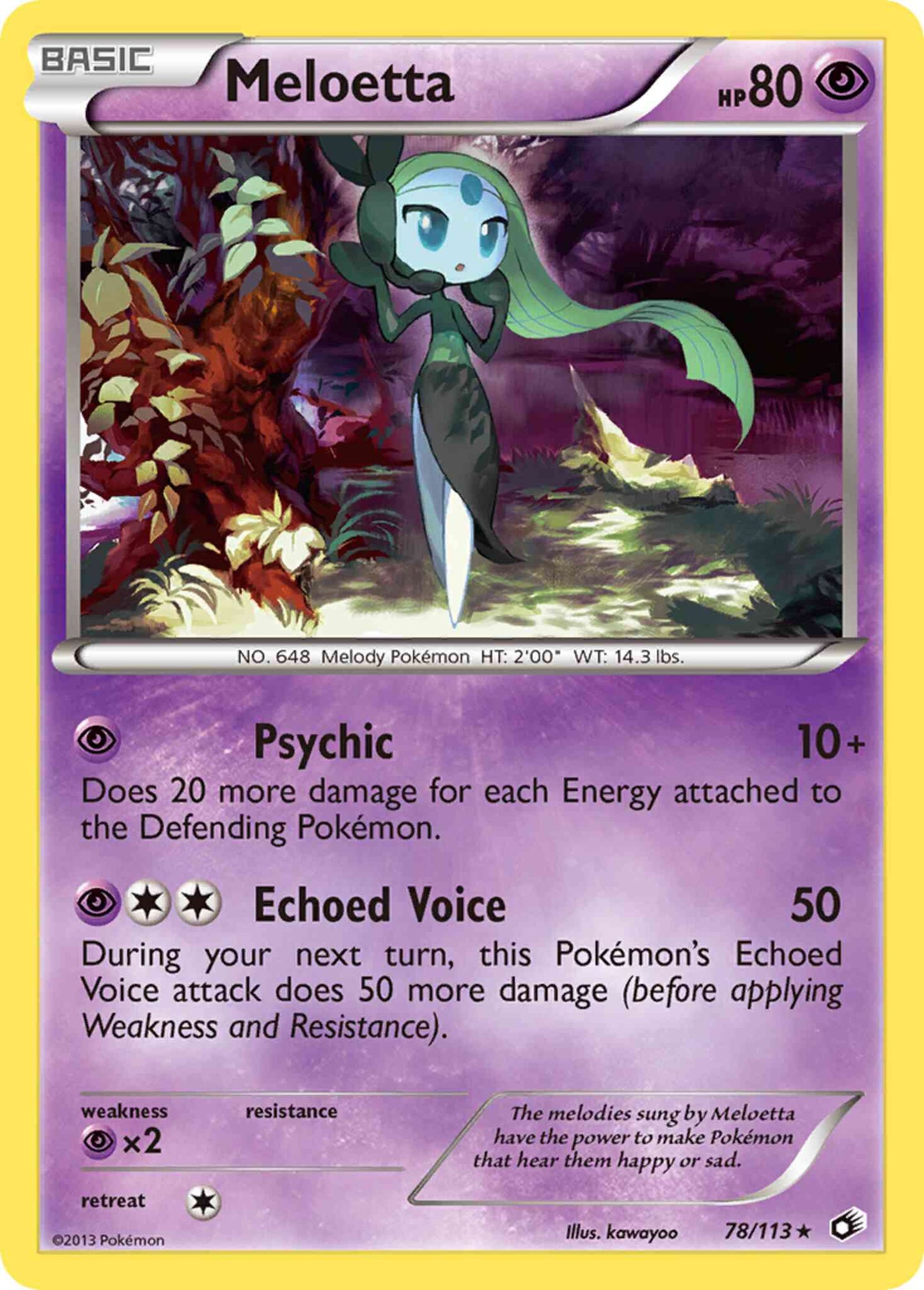 Meloetta - 78/113 - Rare Holo [bw11-78] [Reverse Holo]