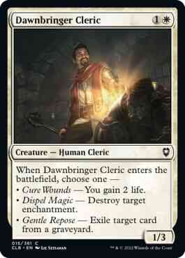 Dawnbringer Cleric [15] [Commander Legends: Battle for Baldur's Gate] [Non-Foil]