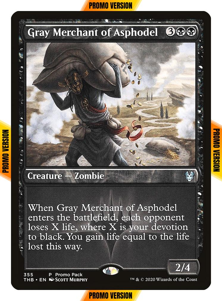 Gray Merchant of Asphodel [355] [Dark Frame Promo Pack] [Theros Beyond Death] [Non-Foil]