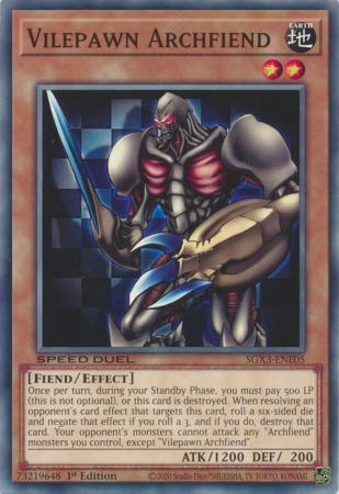 Vilepawn Archfiend - SGX3-ENE05 - Common - 1st Edition