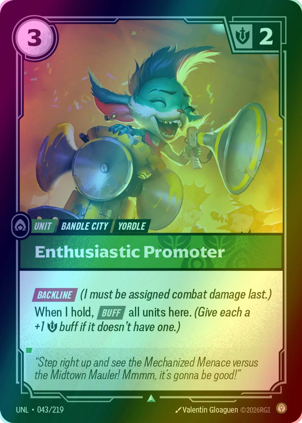 Enthusiastic Promoter - 043/219 [Unleashed] [Foil]