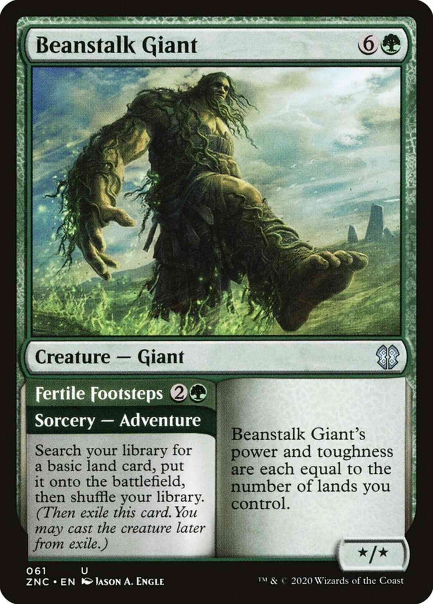 Beanstalk Giant // Fertile Footsteps [61] [Zendikar Rising Commander] [Non-Foil]
