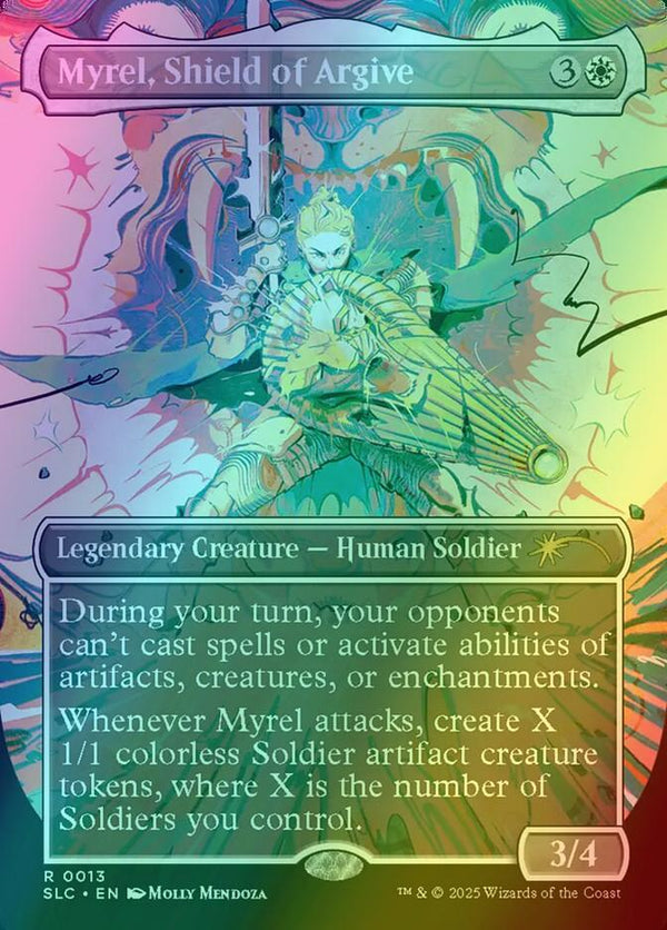 Myrel, Shield of Argive [0013] [Borderless] [Encyclopedia of Magic] [Secret Lair Countdown] [Foil]