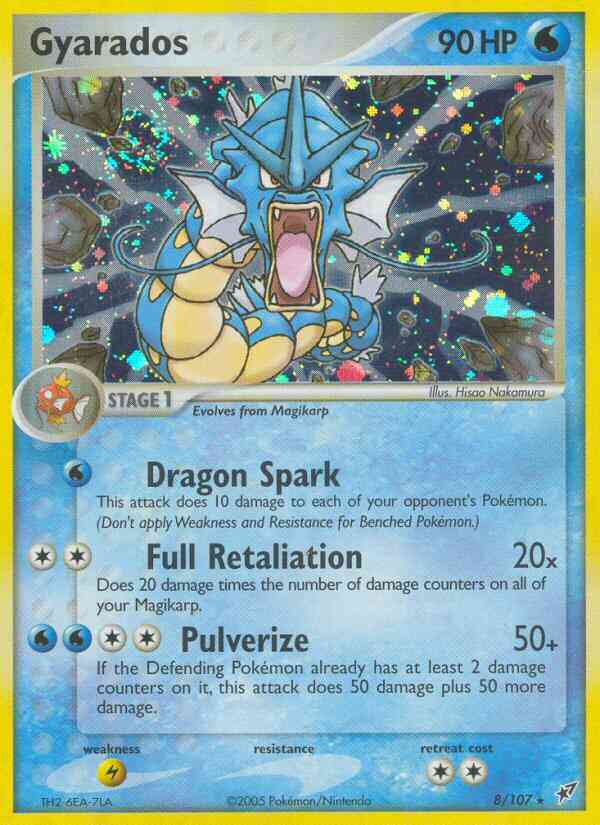 Gyarados - 8/107 - Rare Holo [ex8-8] [Reverse Holo]