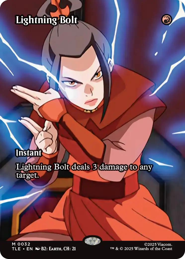 Lightning Bolt [32] [Borderless] [Source Material] [Avatar: The Last Airbender Eternal] [Non-Foil]