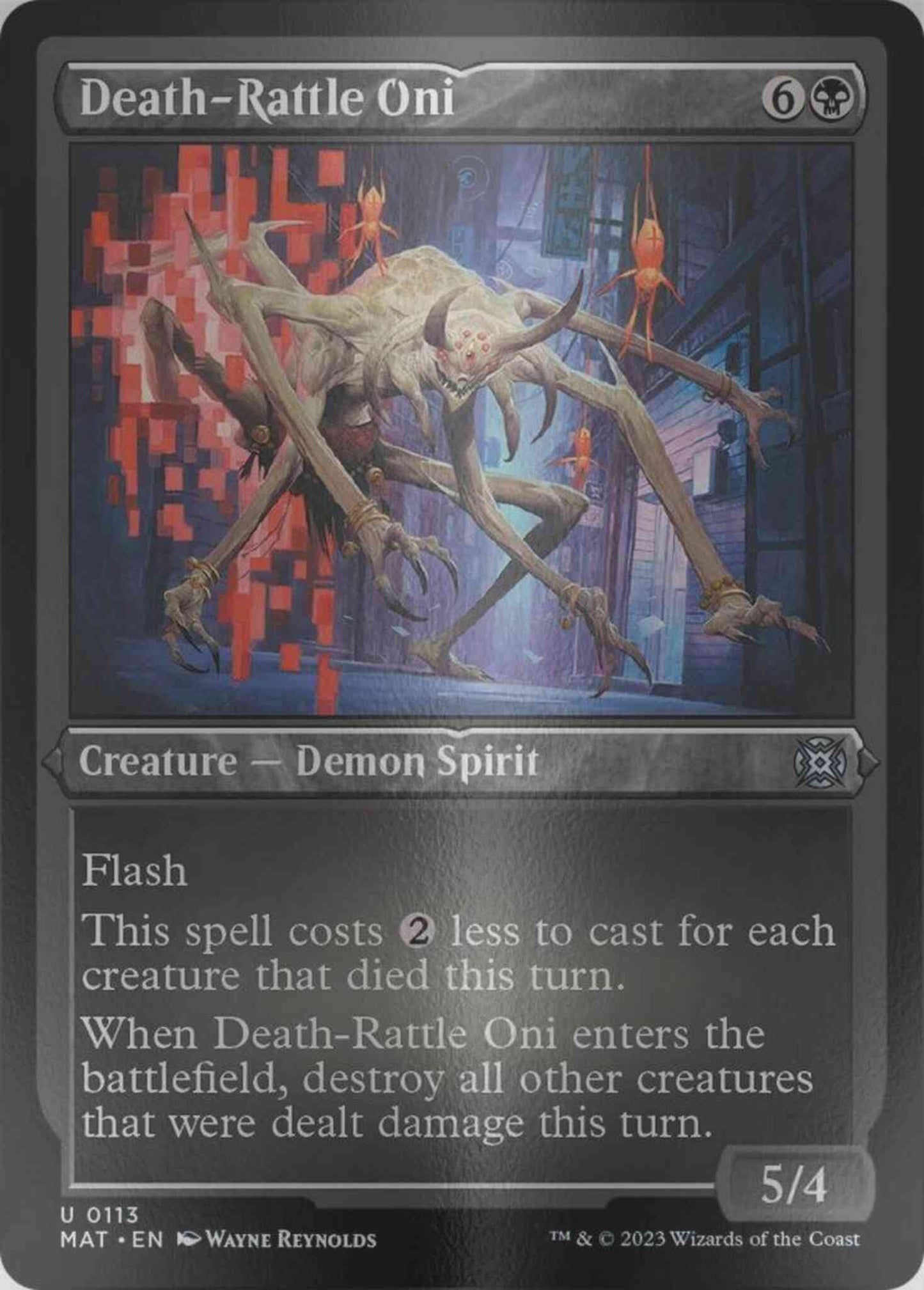 Death-Rattle Oni [113] [March of the Machine: The Aftermath] [Etched Foil]