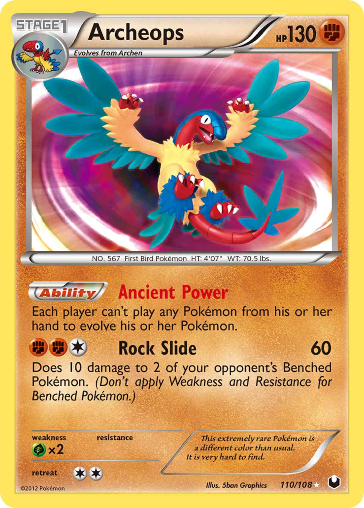 Archeops - 110/108 - Rare Holo [bw5-110] [Holo]