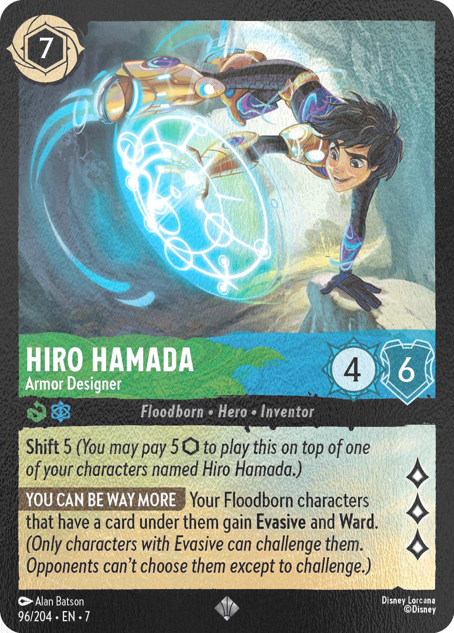 Hiro Hamada - Armor Designer - 96/204 [Archazia's Island] [Cold Foil]