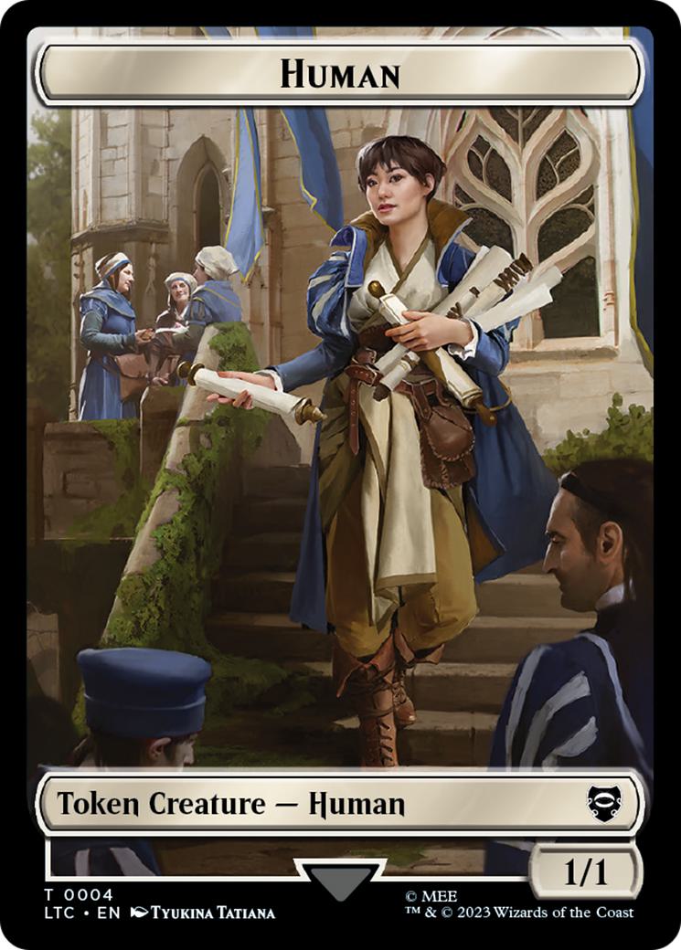 Human Soldier Token (02) // Human Token (04) [The Lord of the Rings: Tales of Middle-earth: Commander: Tokens] [Non-Foil]