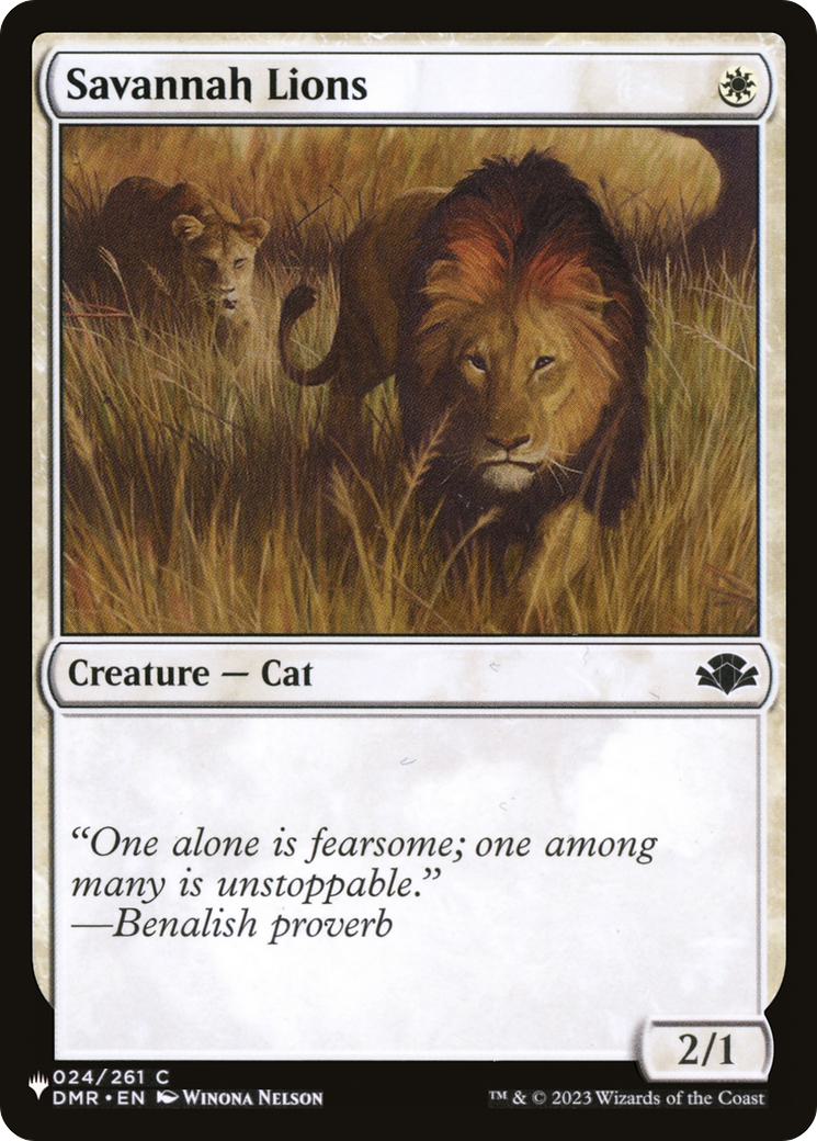 Savannah Lions [DMR-24] [Welcome Decks 2024] [The List] [Non-Foil]