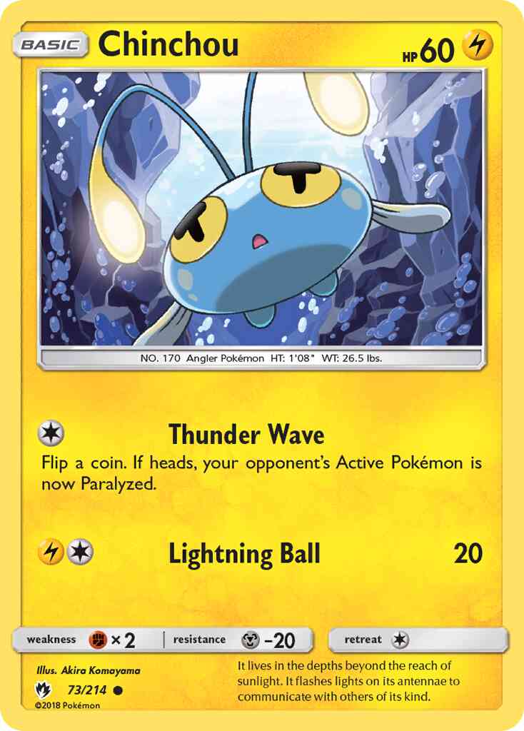 Chinchou - 73/214 - Common [sm8-73] [Reverse Holo]