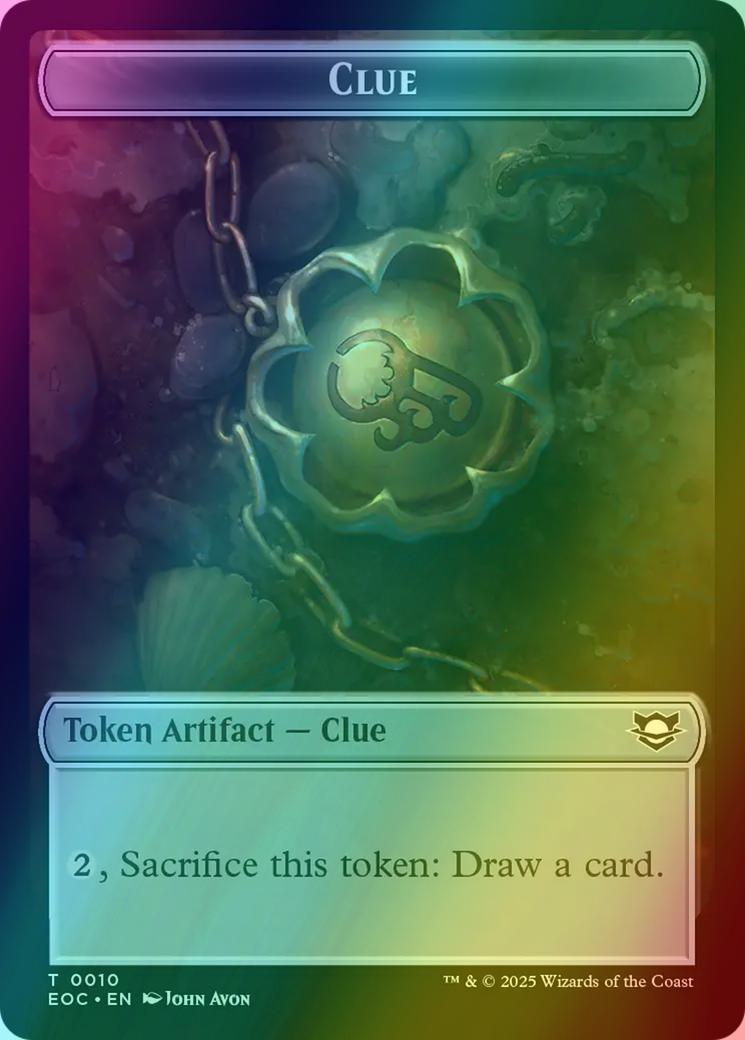 Beast Token (05) // Clue Token (10) [Edge of Eternities: Commander: Tokens] [Foil]
