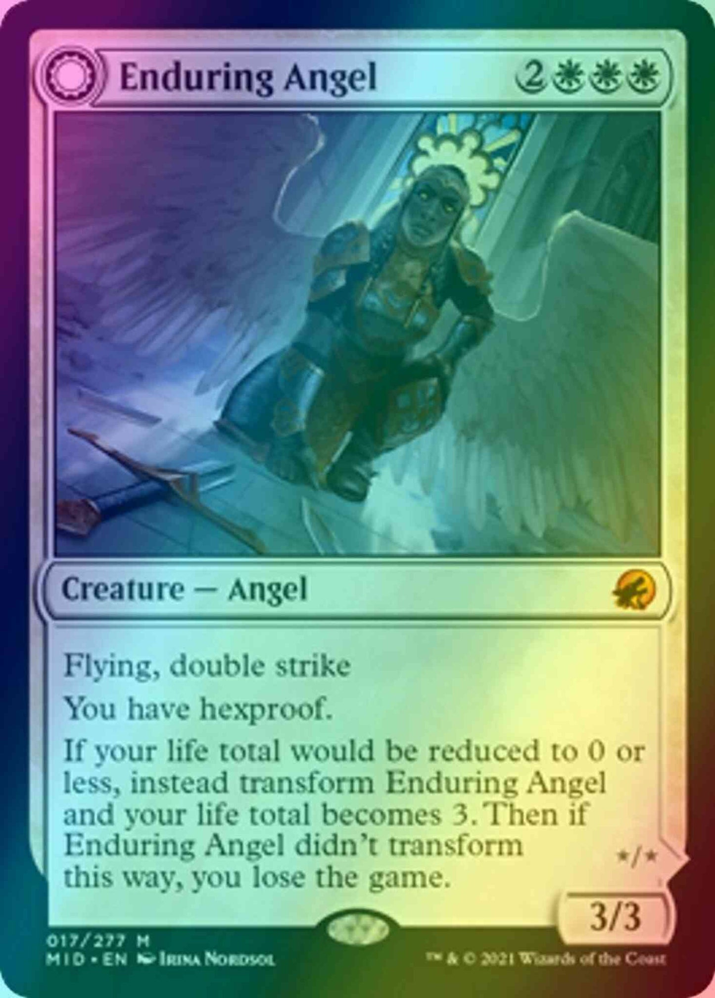 Enduring Angel // Angelic Enforcer [17] [Innistrad: Midnight Hunt] [Foil]