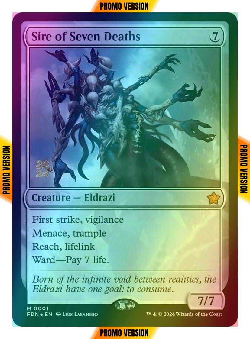 Sire of Seven Deaths [1s] [Prerelease] [Foundations: Promos] [Foil]