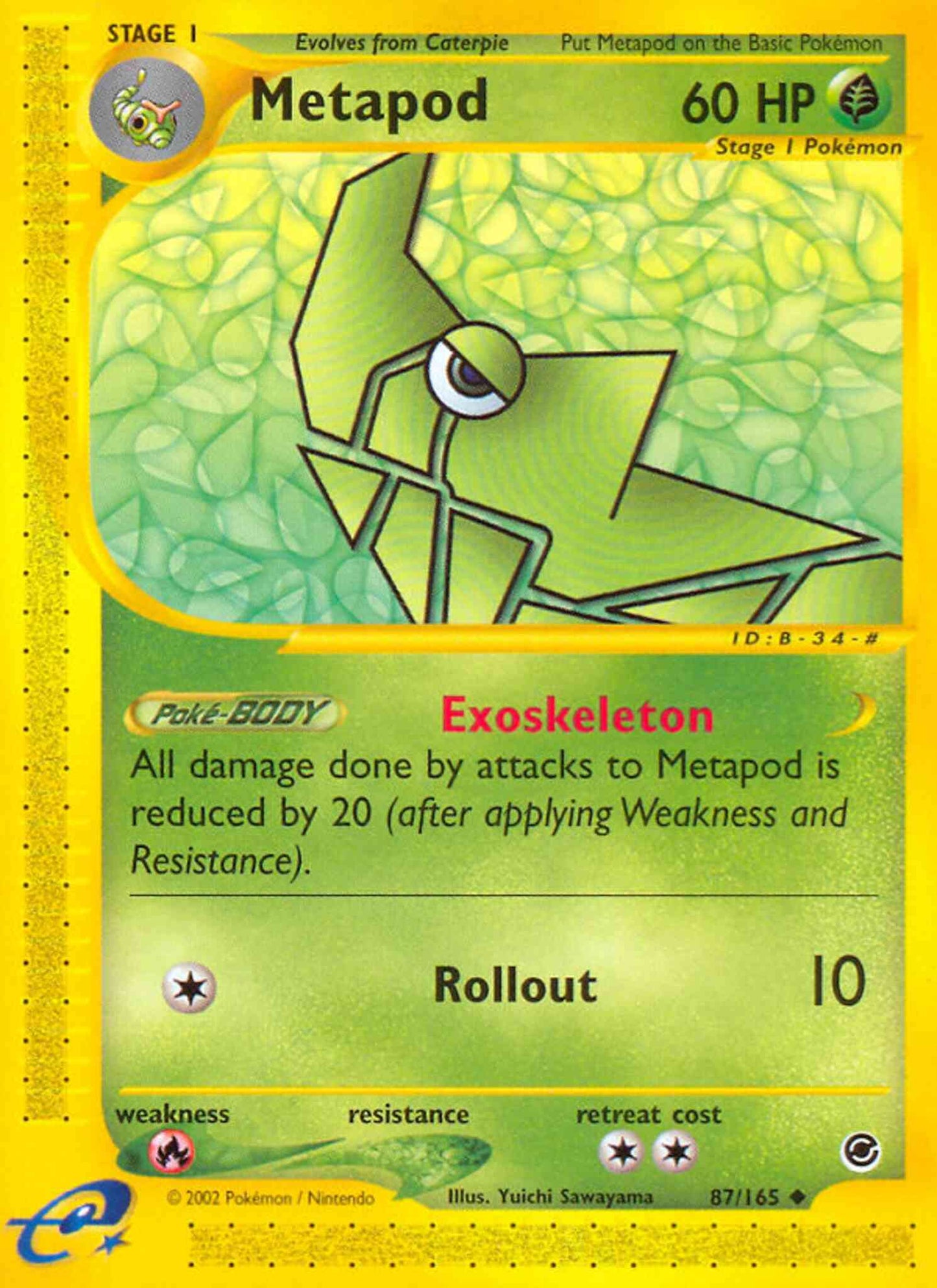 Metapod - 87/165 - Uncommon [ecard1-87] [Non-Holo]