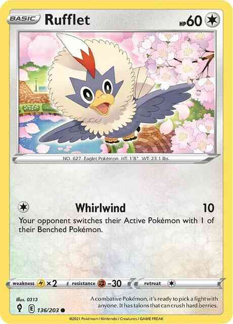 Rufflet - 136/203 - Common [swsh7-136] [Non-Holo]
