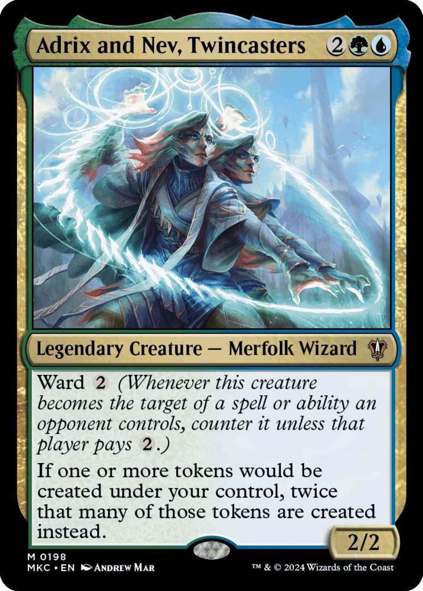 Adrix and Nev, Twincasters [198] [Murders at Karlov Manor: Commander] [Non-Foil]