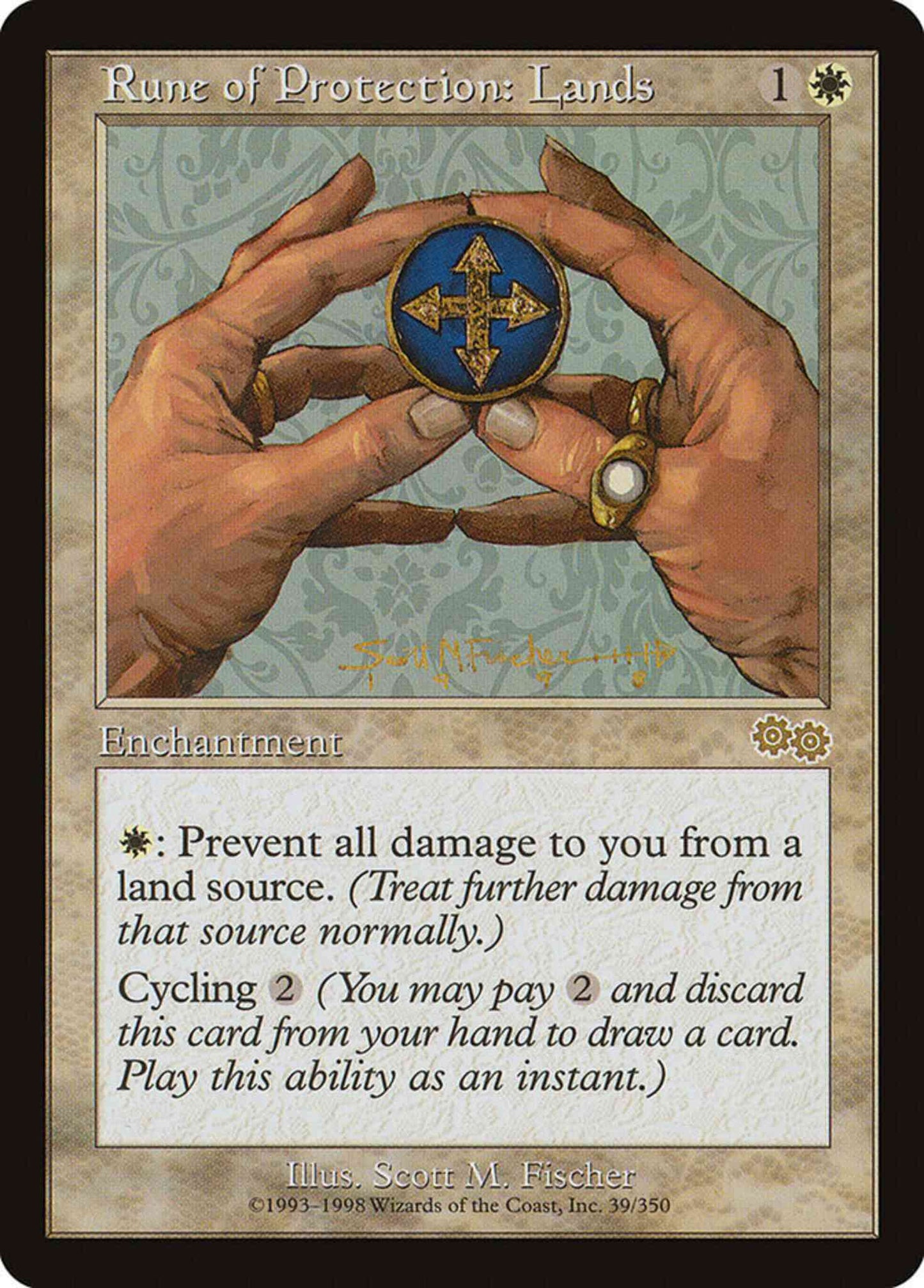 Rune of Protection: Lands [39] [Urza's Saga] [Non-Foil]