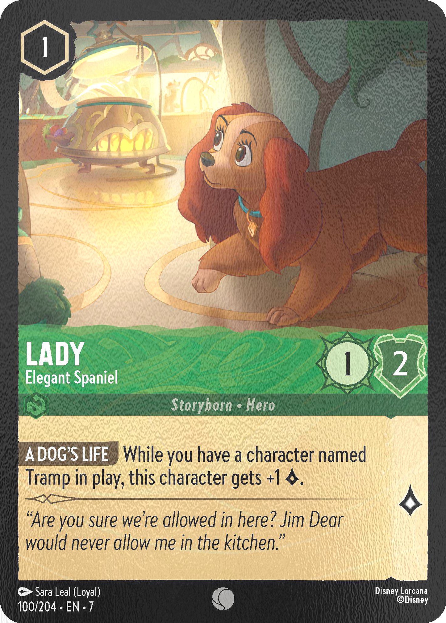 Lady - Elegant Spaniel - 100/204 [Archazia's Island] [Cold Foil]