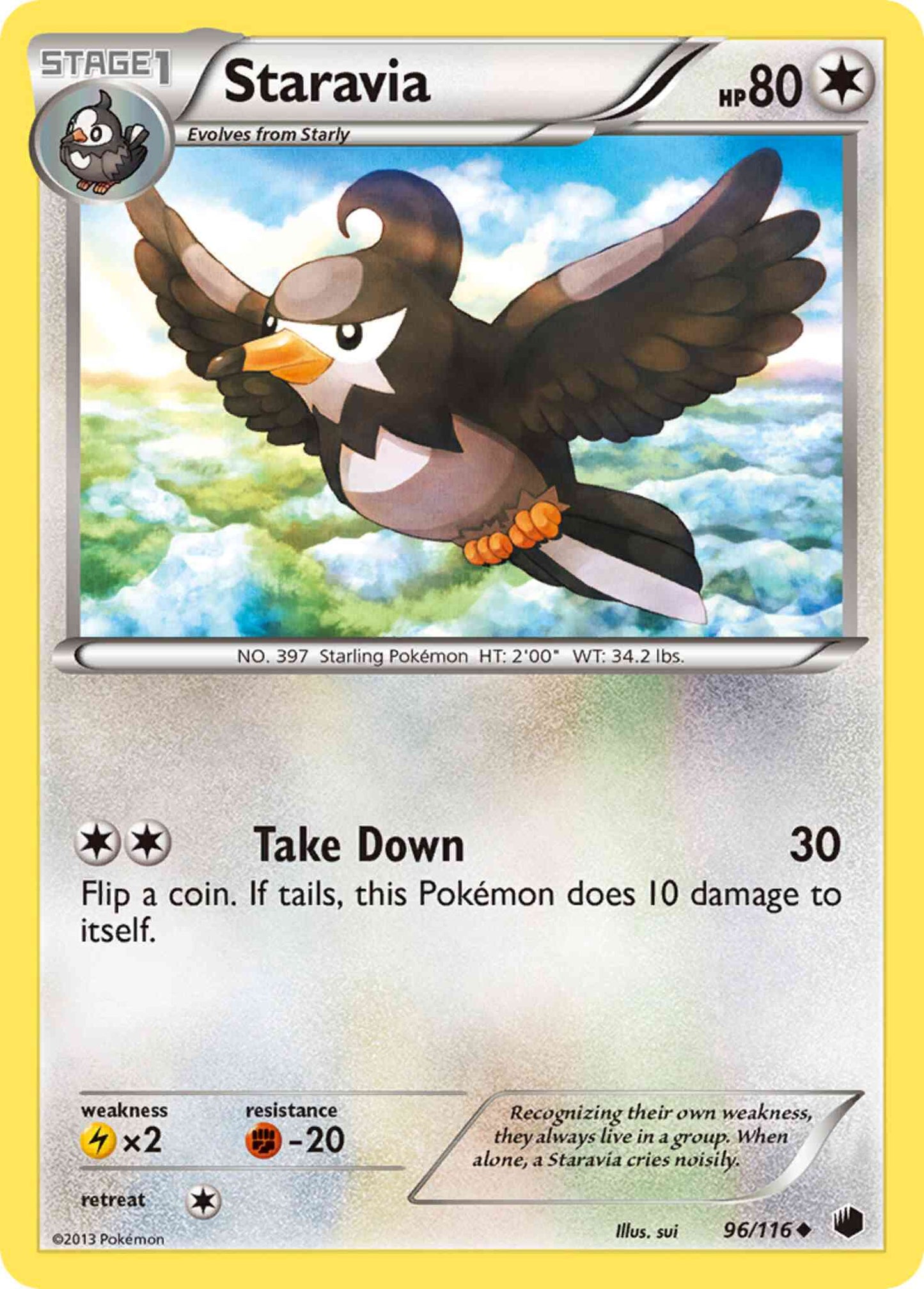 Staravia - 96/116 - Uncommon [bw9-96] [Non-Holo]