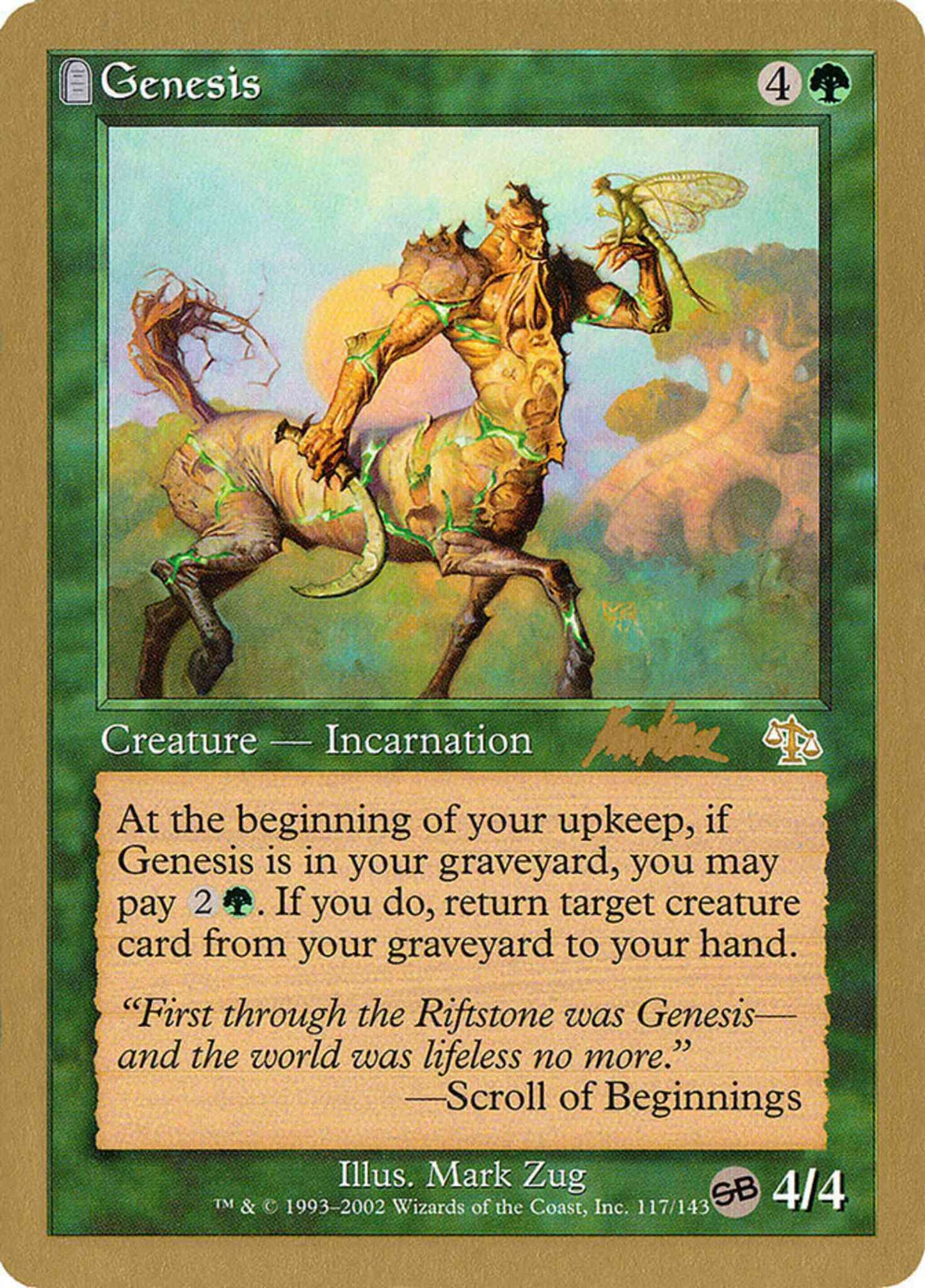 Genesis [bk117sb] [Brian Kibler] [World Championship Decks 2002] [Non-Foil]