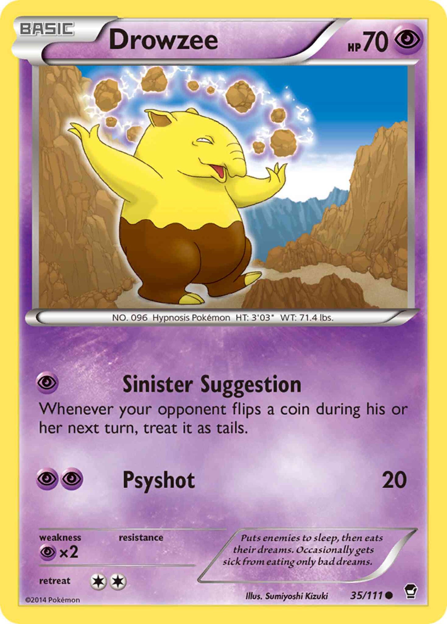 Drowzee - 35/111 - Common [xy3-35] [Non-Holo]