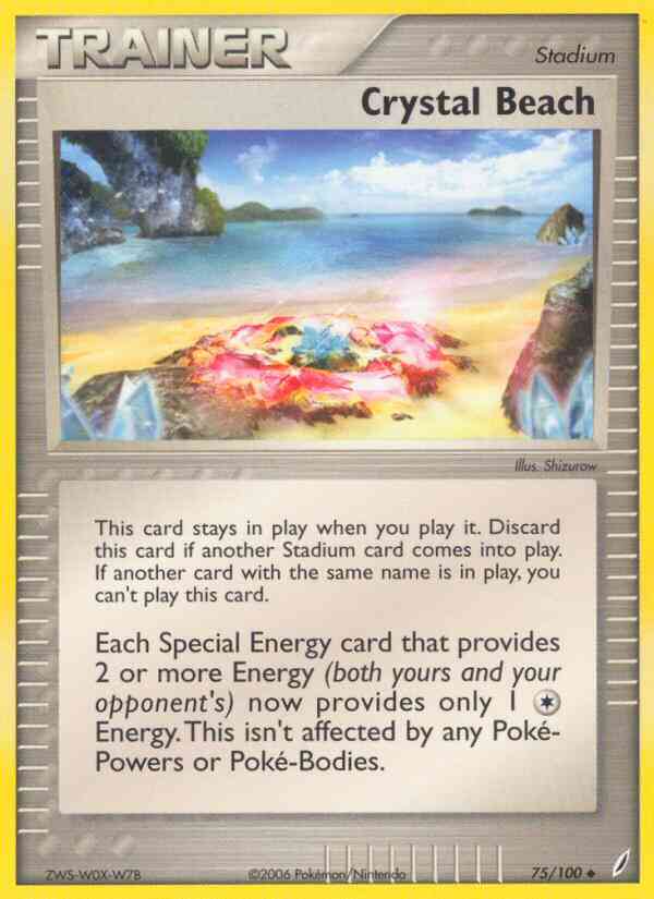 Crystal Beach - 75/100 - Uncommon [ex14-75] [Reverse Holo]