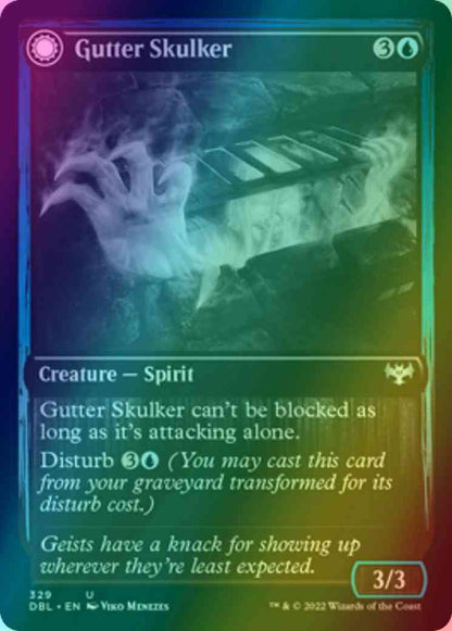 Gutter Skulker // Gutter Shortcut [329] [Innistrad: Double Feature] [Foil]