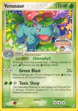 Venusaur - 28/100 - Promo [Regional Championships 2007] [EX14MSP-28] [Non-Holo]
