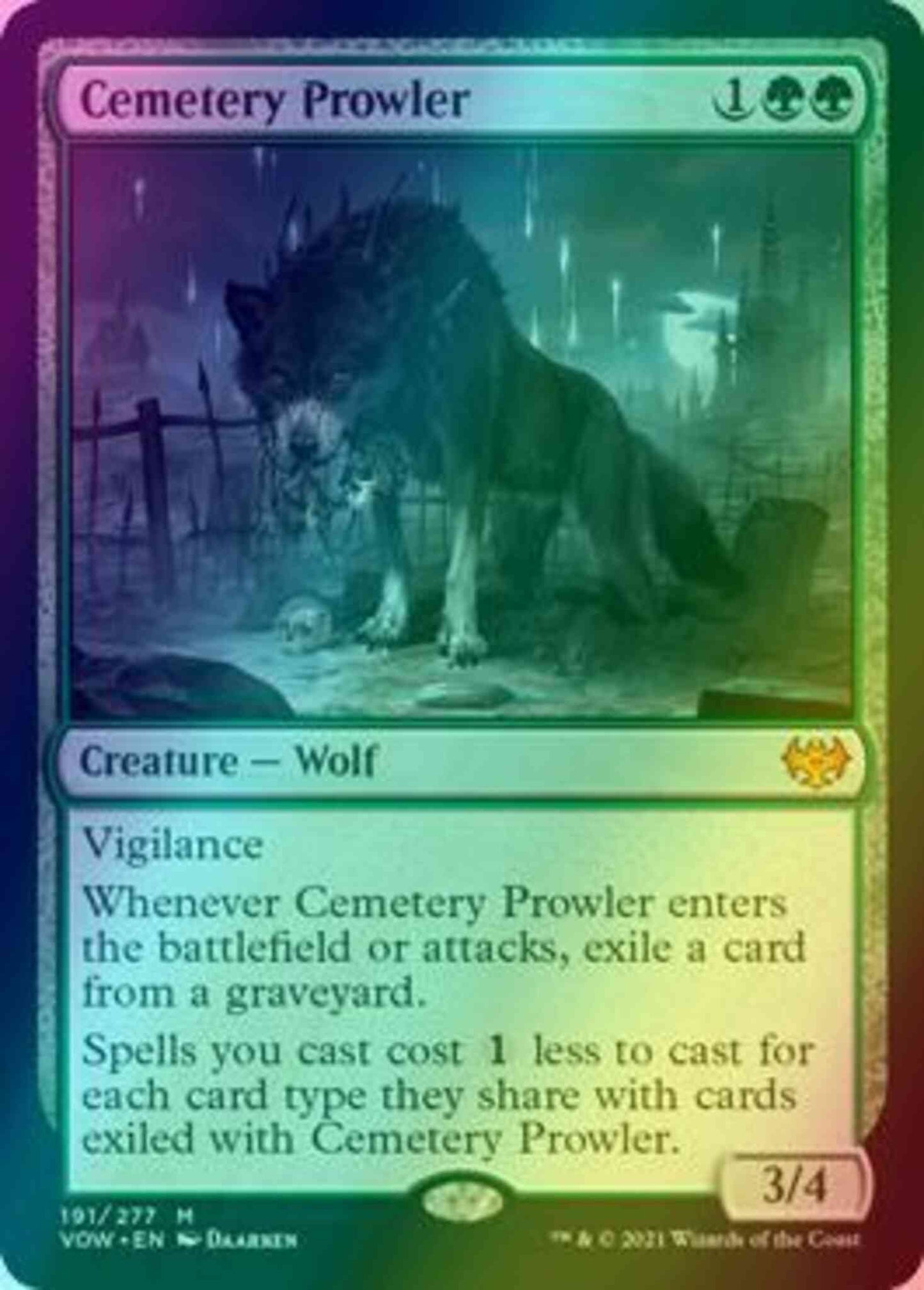Cemetery Prowler [191] [Innistrad: Crimson Vow] [Foil]
