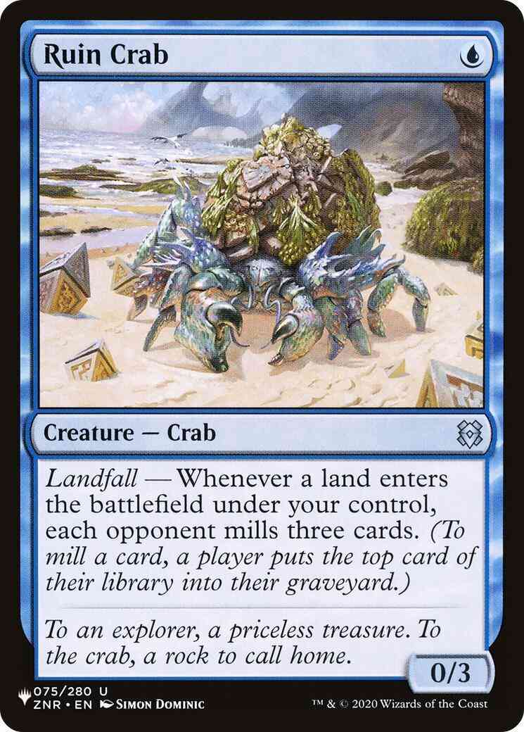 Ruin Crab [ZNR-75] [The List] [Non-Foil]
