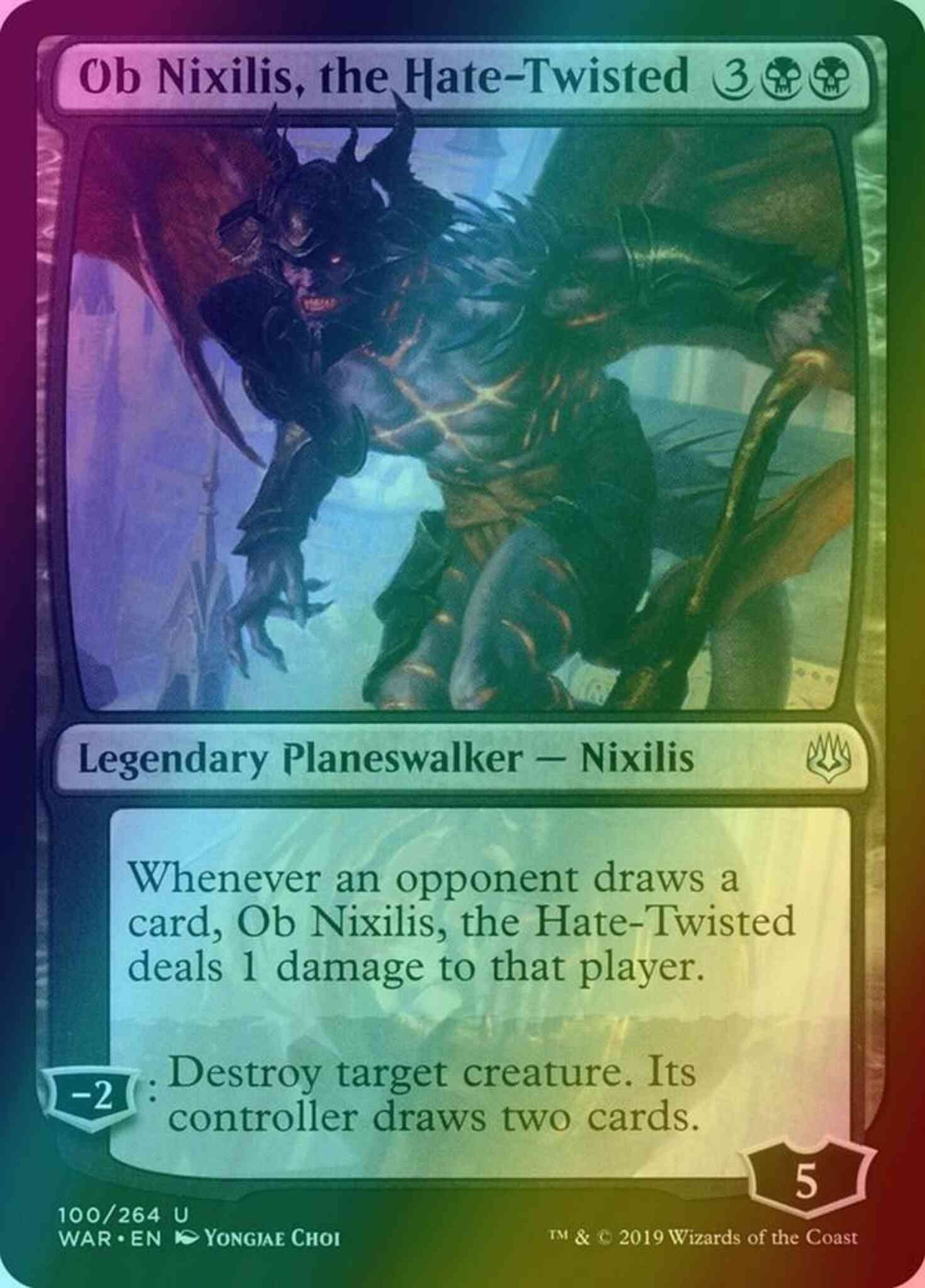 Ob Nixilis, the Hate-Twisted [100] [War of the Spark] [Foil]