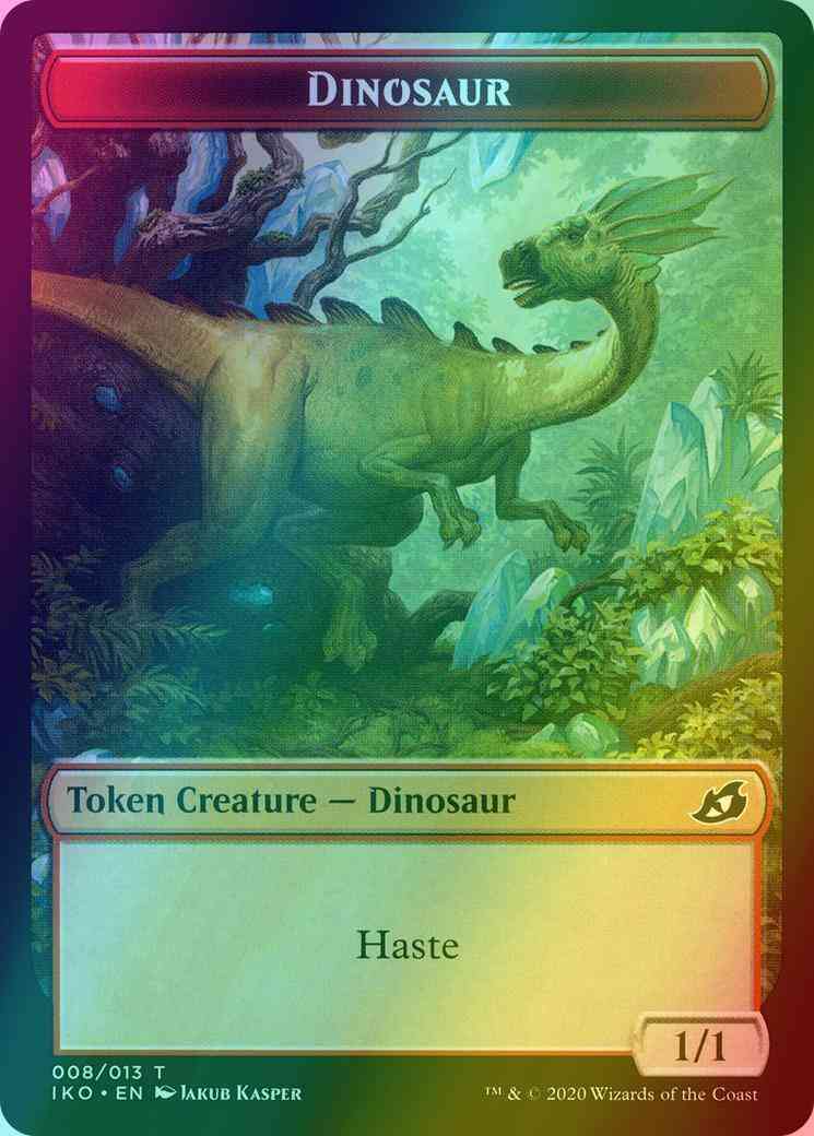 Dinosaur Token (08) // Human Soldier Token (04) [Ikoria Lair of Behemoths Tokens] [Foil]