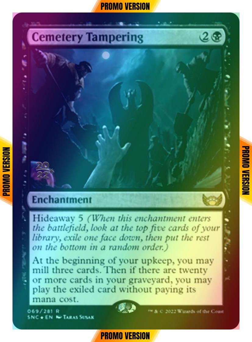Cemetery Tampering [Prerelease] [69s] [Streets of New Capenna: Promos] [Foil]