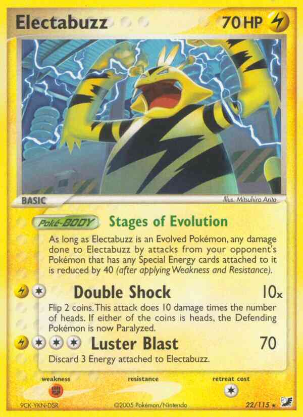 Electabuzz - 22/115 - Rare [ex10-22] [Reverse Holo]