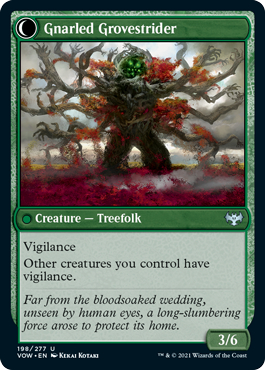 Dormant Grove // Gnarled Grovestrider [198] [Innistrad: Crimson Vow] [Non-Foil]