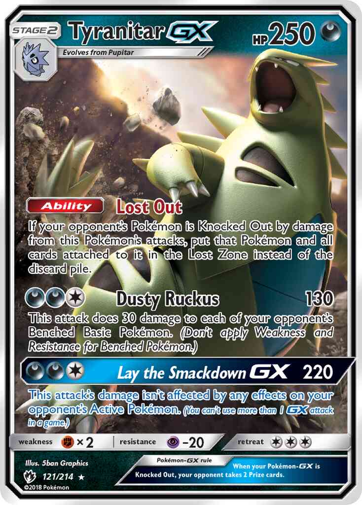 Tyranitar-GX - 121/214 - Rare Holo GX [sm8-121] [Ultra]