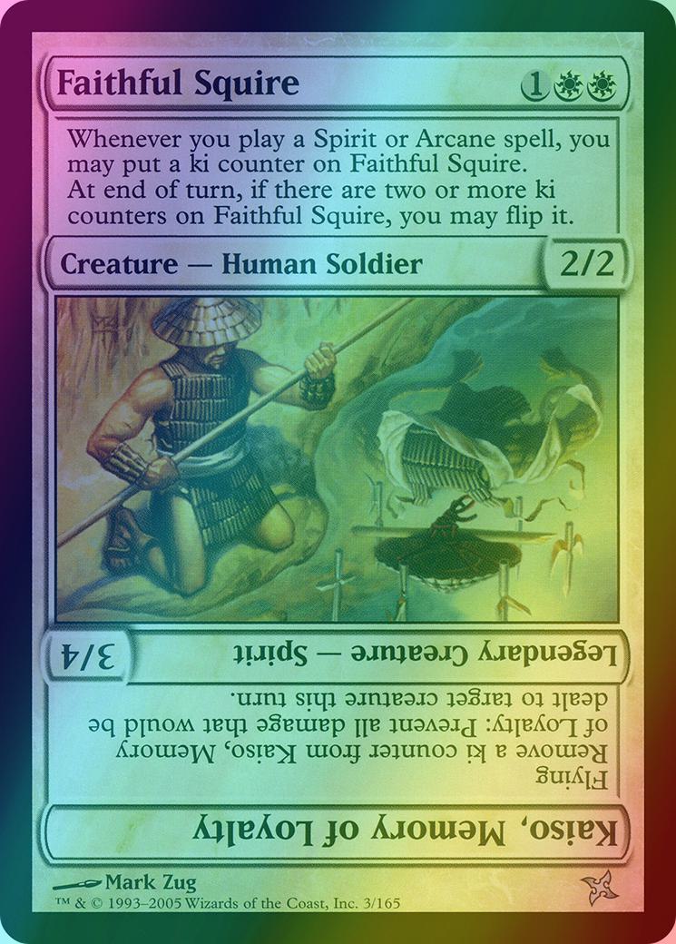 Faithful Squire // Kaiso, Memory of Loyalty [3] [Betrayers of Kamigawa] [Foil]