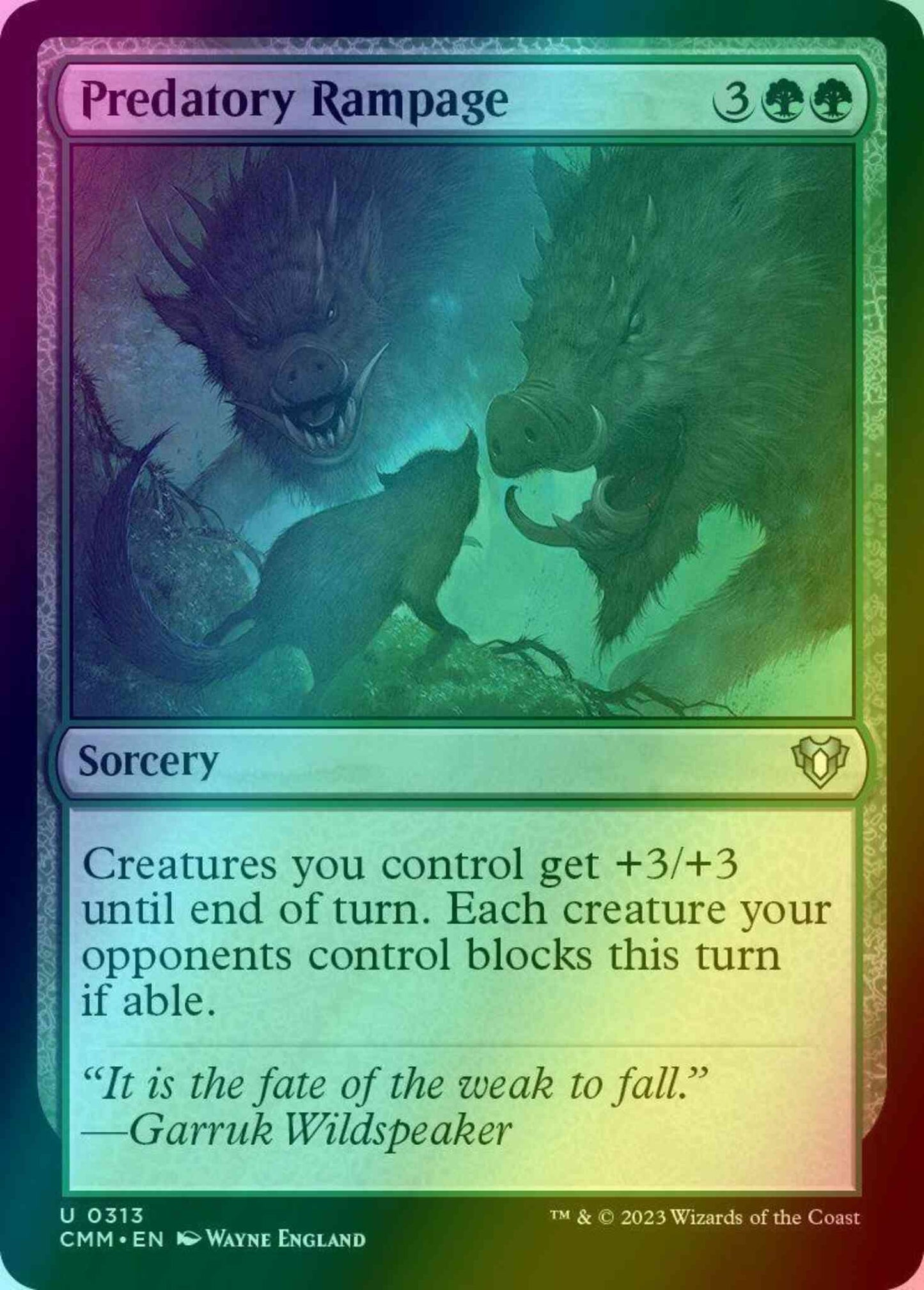 Predatory Rampage [313] [Commander Masters] [Foil]