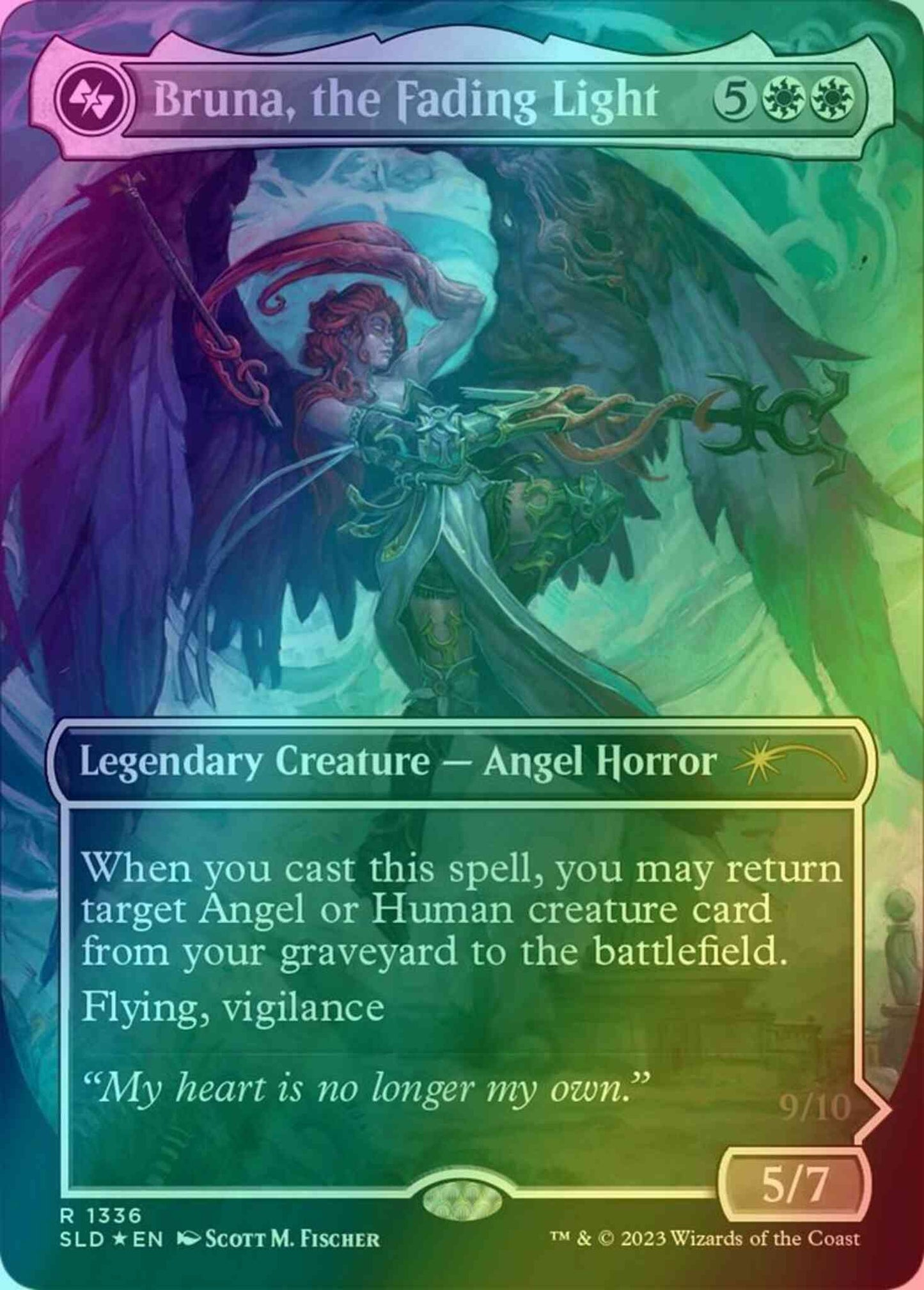 Bruna, the Fading Light // Brisela, Voice of Nightmares [1336] [Borderless] [Angels: They're Just Like Us] [Secret Lair Drop] [Foil]