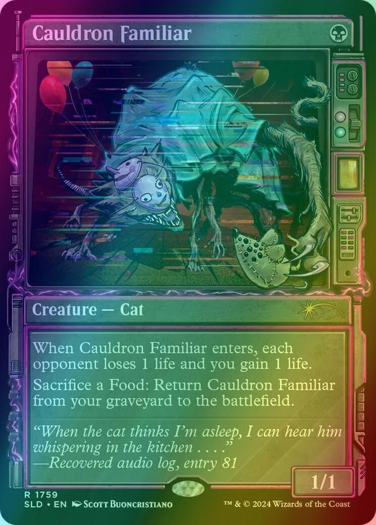 Cauldron Familiar [1759] [Paranormal Frame] [Showcase: Duskmourn] [Secret Lair Drop] [Foil]