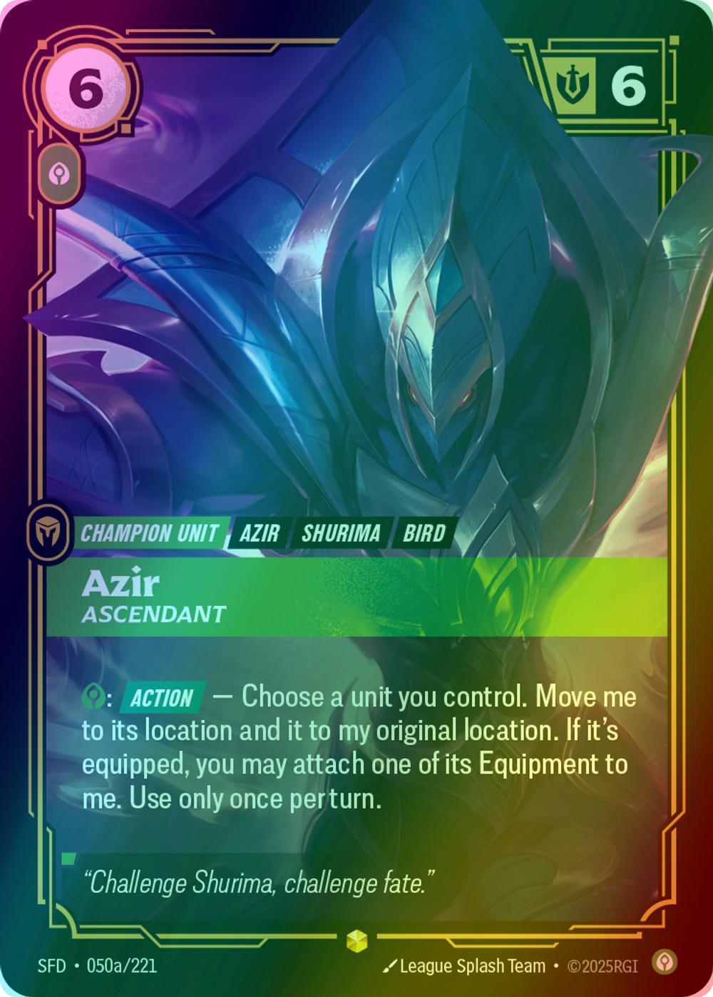Azir - Ascendant (Alternate Art) - 050a/221 [Spiritforged] [Foil]