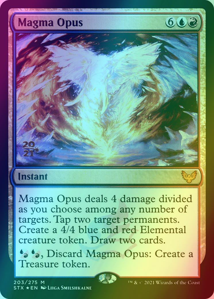 Magma Opus [Prerelease] [203s] [Strixhaven: School of Mages Promos] [Foil]