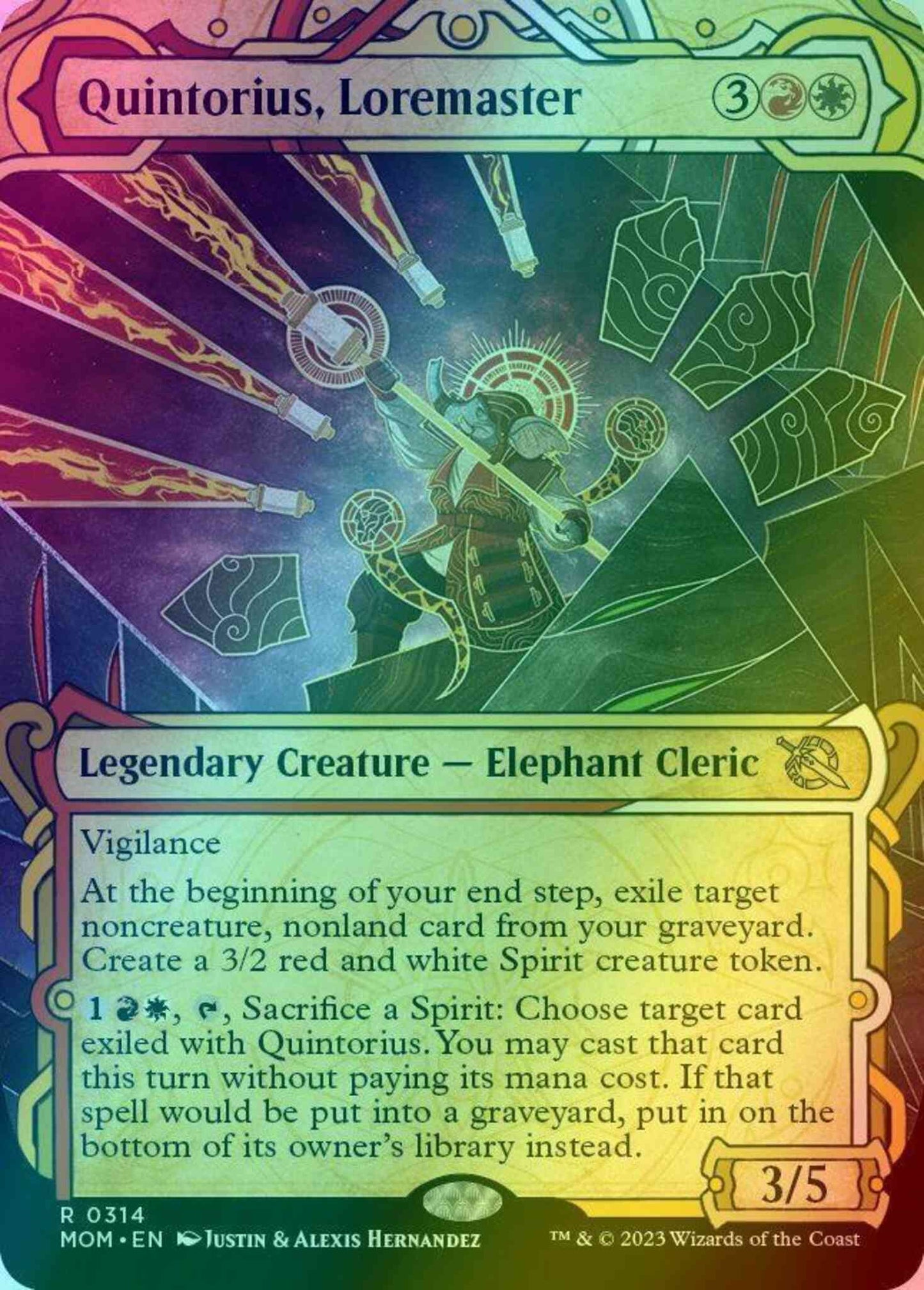Quintorius, Loremaster [314] [Planar Showcase] [March of the Machine] [Foil]