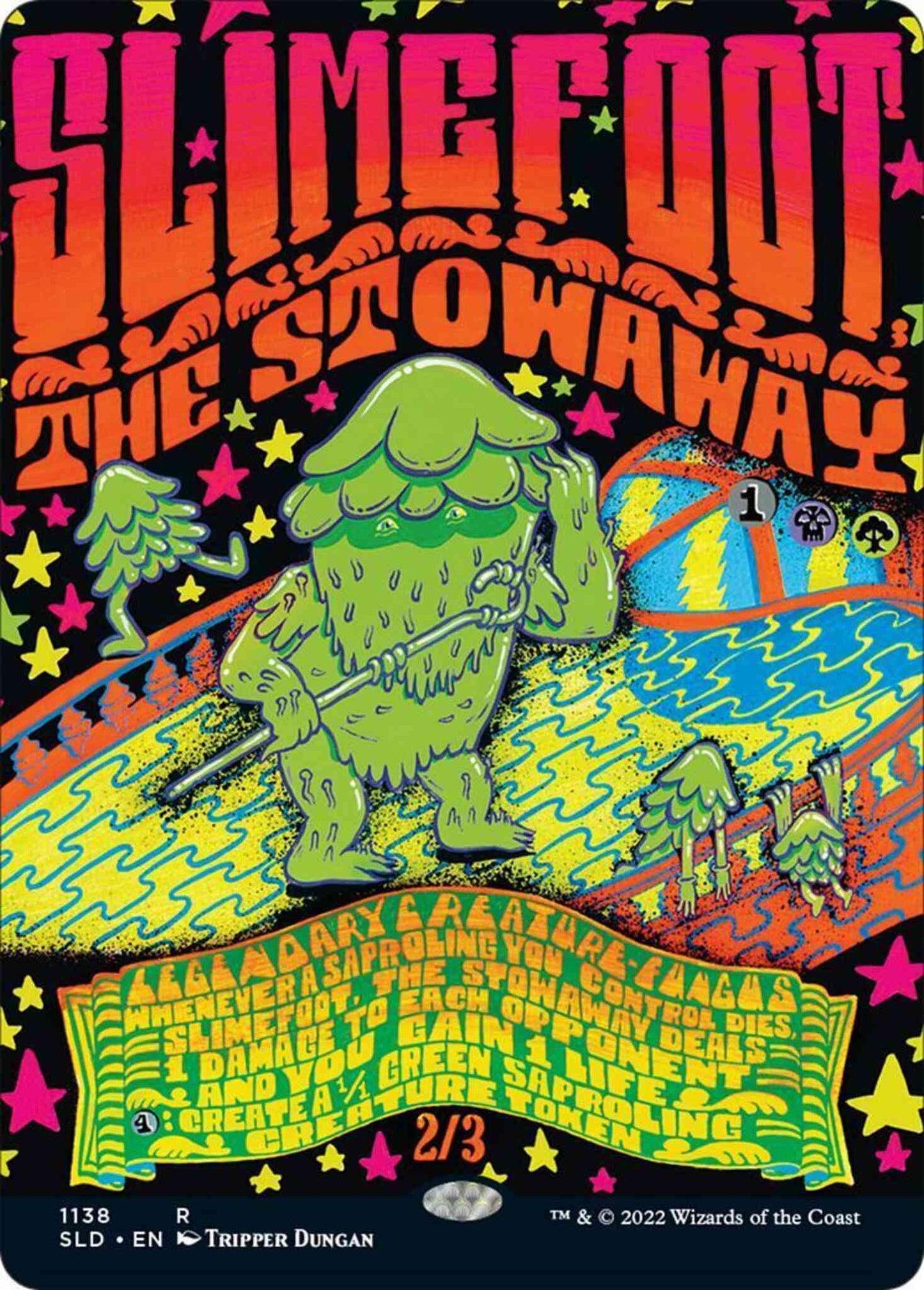 Slimefoot, the Stowaway [1138] [Borderless] [Welcome to the Fungal] [Secret Lair Drop] [Non-Foil]