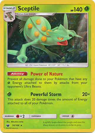 Sceptile - 10/168 - Theme Deck Exclusive [sm7msp-10] [Cracked Ice Holo]